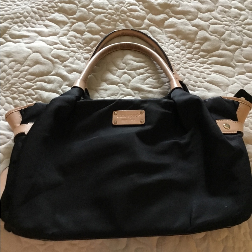 Kate Spade Nylon and tan leather Bag